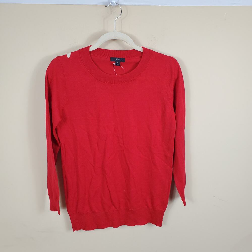 J. Crew Tippi Crewneck Sweater in Red Women's Size S